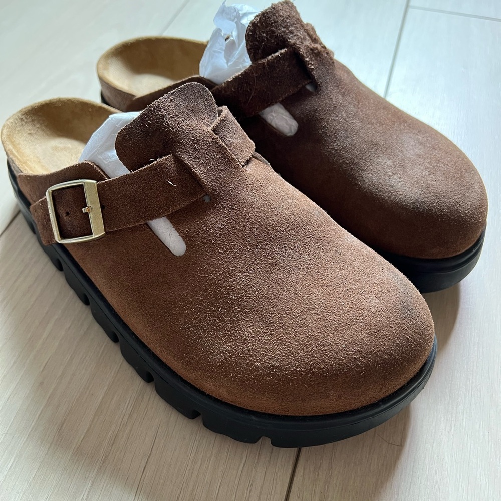 Womens Papillio by Birkenstock® Boston Chunky Sandal - Dark Tea